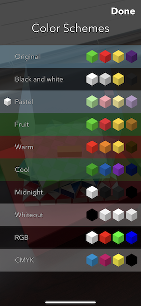 Color scheme selection