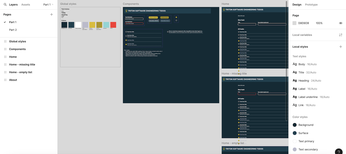 Screenshot of part 1 of the onboarding guide design prototype