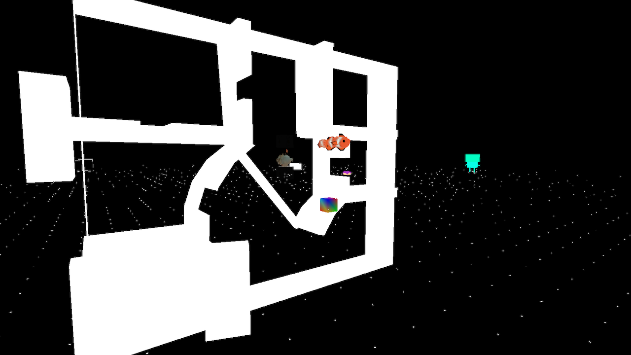 Placeholder map model in white, rotated incorrectly against a black background with small miscellaneous objects in front